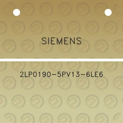 siemens-2lp0190-5pv13-6le6