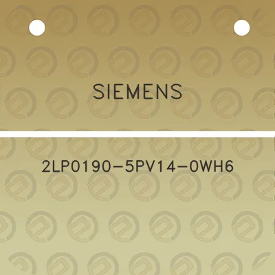 siemens-2lp0190-5pv14-0wh6