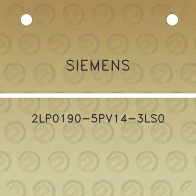 siemens-2lp0190-5pv14-3ls0