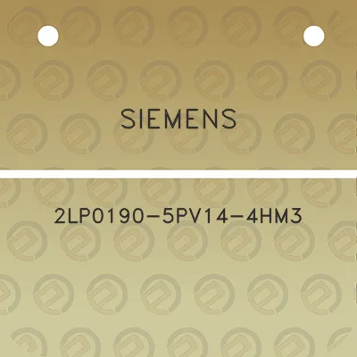 siemens-2lp0190-5pv14-4hm3