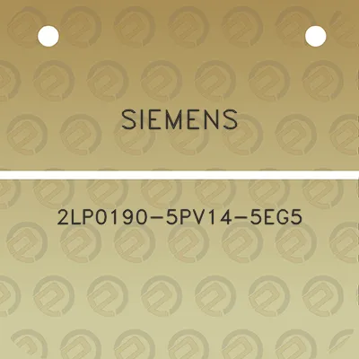 siemens-2lp0190-5pv14-5eg5