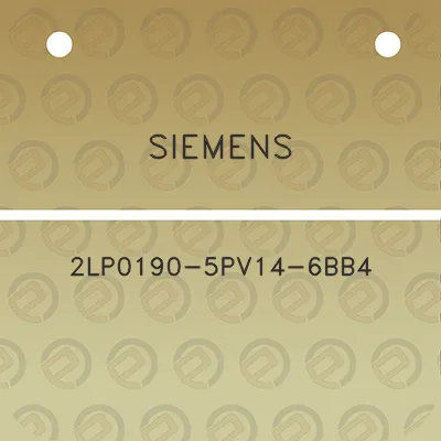 siemens-2lp0190-5pv14-6bb4