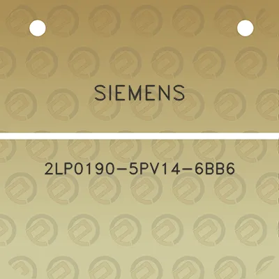 siemens-2lp0190-5pv14-6bb6