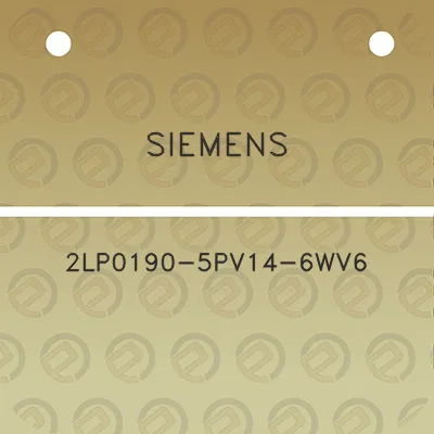 siemens-2lp0190-5pv14-6wv6