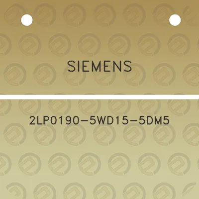 siemens-2lp0190-5wd15-5dm5