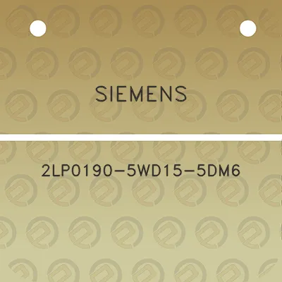 siemens-2lp0190-5wd15-5dm6