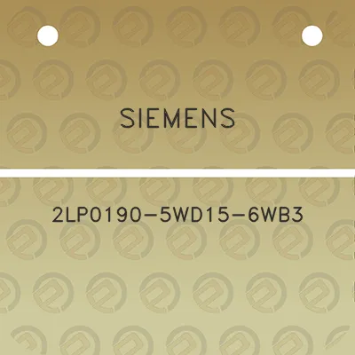 siemens-2lp0190-5wd15-6wb3