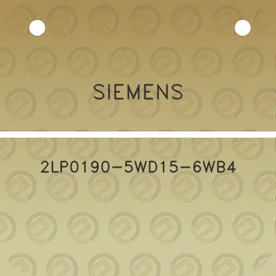 siemens-2lp0190-5wd15-6wb4