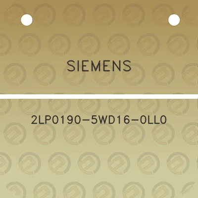 siemens-2lp0190-5wd16-0ll0