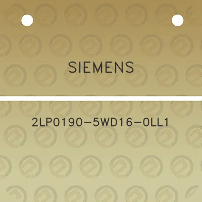 siemens-2lp0190-5wd16-0ll1