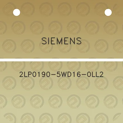 siemens-2lp0190-5wd16-0ll2