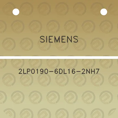 siemens-2lp0190-6dl16-2nh7