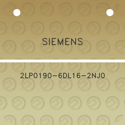 siemens-2lp0190-6dl16-2nj0