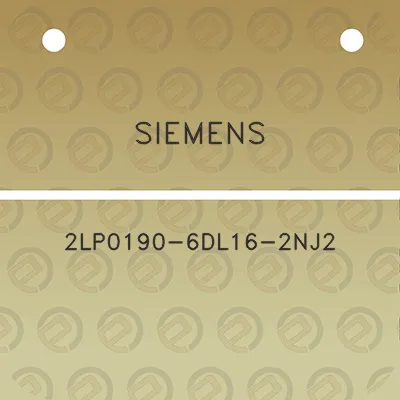 siemens-2lp0190-6dl16-2nj2