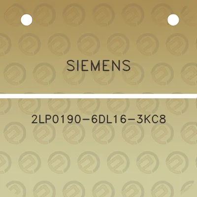 siemens-2lp0190-6dl16-3kc8