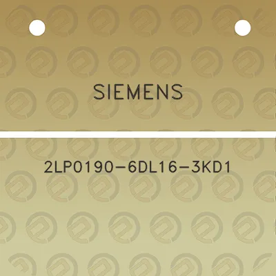 siemens-2lp0190-6dl16-3kd1