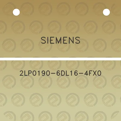 siemens-2lp0190-6dl16-4fx0