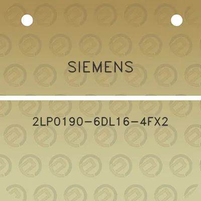 siemens-2lp0190-6dl16-4fx2