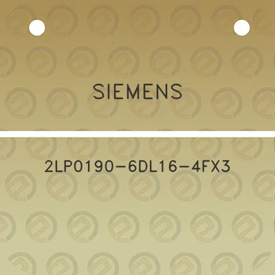 siemens-2lp0190-6dl16-4fx3