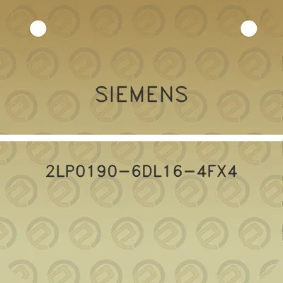 siemens-2lp0190-6dl16-4fx4