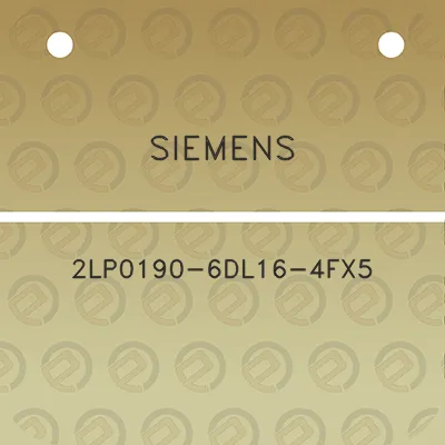 siemens-2lp0190-6dl16-4fx5