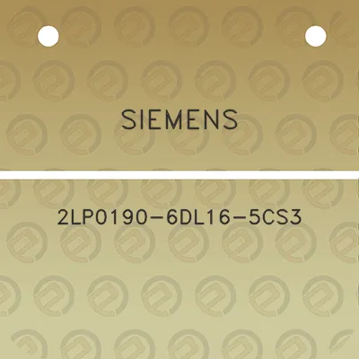 siemens-2lp0190-6dl16-5cs3