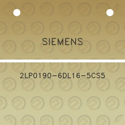 siemens-2lp0190-6dl16-5cs5