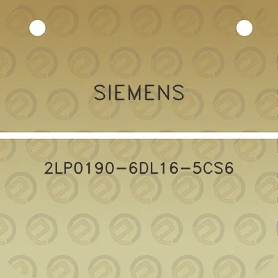 siemens-2lp0190-6dl16-5cs6