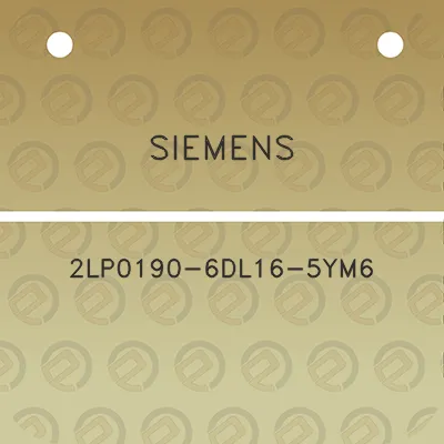 siemens-2lp0190-6dl16-5ym6