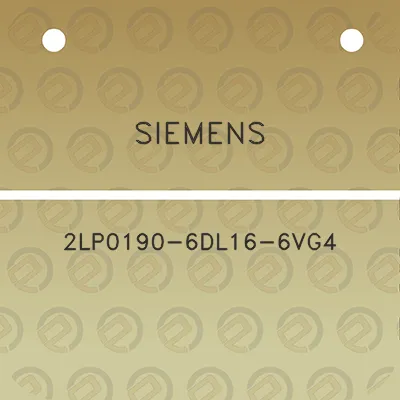 siemens-2lp0190-6dl16-6vg4