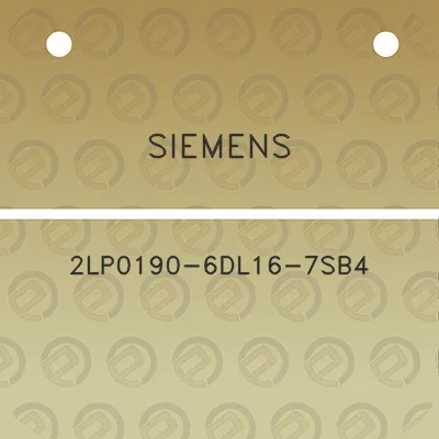 siemens-2lp0190-6dl16-7sb4