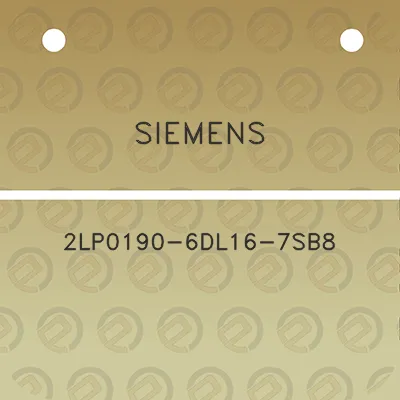 siemens-2lp0190-6dl16-7sb8