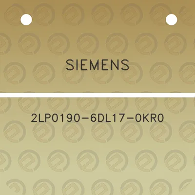 siemens-2lp0190-6dl17-0kr0