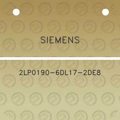 siemens-2lp0190-6dl17-2de8