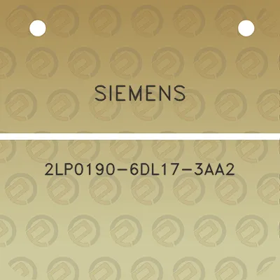 siemens-2lp0190-6dl17-3aa2