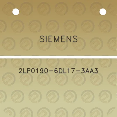 siemens-2lp0190-6dl17-3aa3