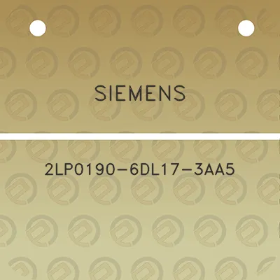 siemens-2lp0190-6dl17-3aa5