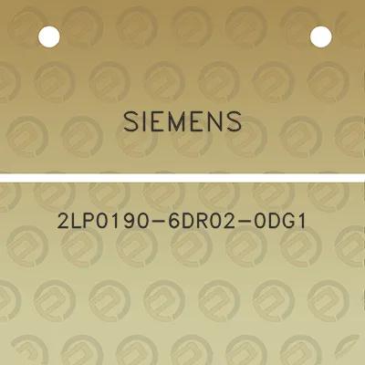 siemens-2lp0190-6dr02-0dg1