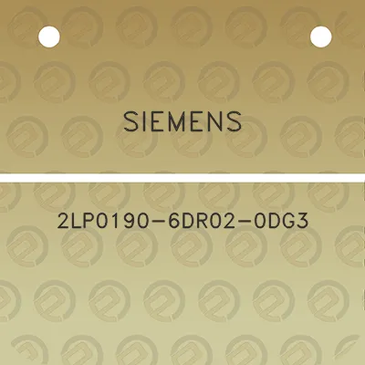 siemens-2lp0190-6dr02-0dg3