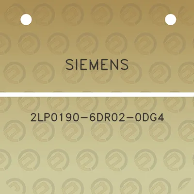 siemens-2lp0190-6dr02-0dg4