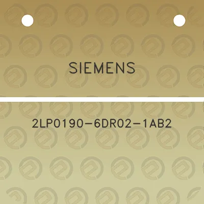 siemens-2lp0190-6dr02-1ab2