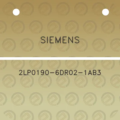 siemens-2lp0190-6dr02-1ab3