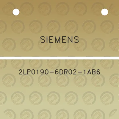 siemens-2lp0190-6dr02-1ab6