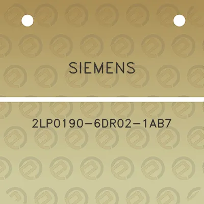 siemens-2lp0190-6dr02-1ab7