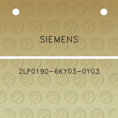 siemens-2lp0190-6ky03-0yg3