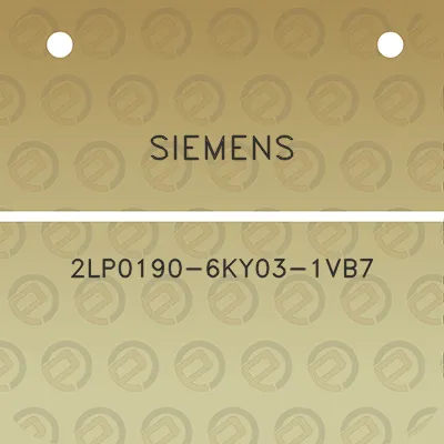 siemens-2lp0190-6ky03-1vb7