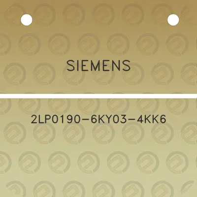 siemens-2lp0190-6ky03-4kk6