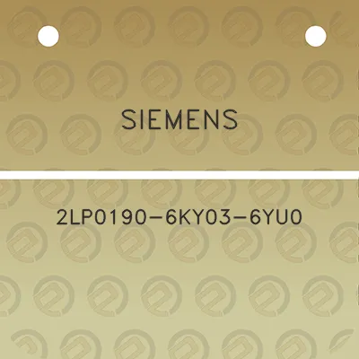 siemens-2lp0190-6ky03-6yu0