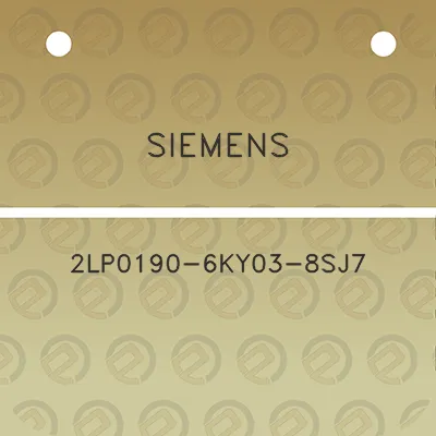 siemens-2lp0190-6ky03-8sj7