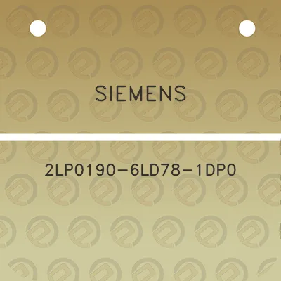 siemens-2lp0190-6ld78-1dp0